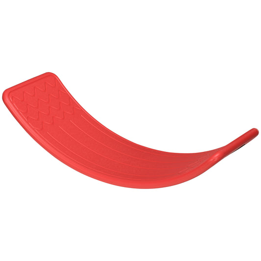 Balancing Act: 32.3" Curvy Rocker Board for Kids, Ended Preschool Learning Montessori Waldorf Toy, Red Hue