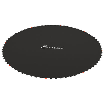 Trampoline Jumping Mat Replacement with Spring Tool 54 V-Hooks for 10ft Round Trampolines Black