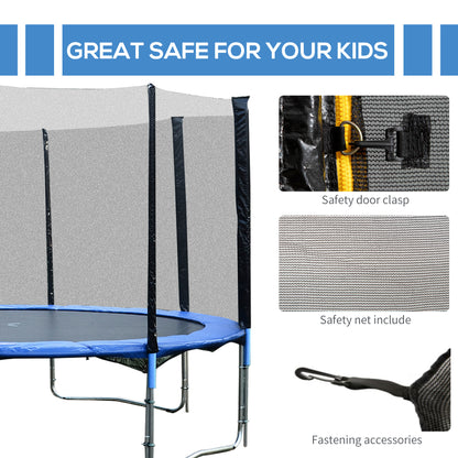 14FT Trampoline Net Enclosure Safety Accessories with 8 Poles