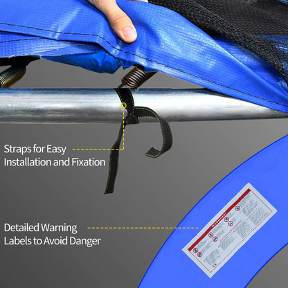 8ft Trampoline Safety Pad Spring Cover Gymnastics Bounce Jump EPE Foam Protection Blue