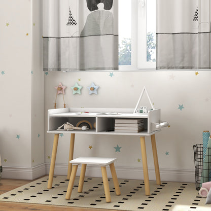 Versatile 3-in-1 Kids Activity Table & Chair Set, Perfect for Play, Drawing, Reading, Grey, Ideal for Nursery & Playroom