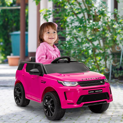 Land Rover Discovery Sport Licensed 12V Ride on Car w/ Remote, Soft Start, LED Lights, Music Horn, Pink