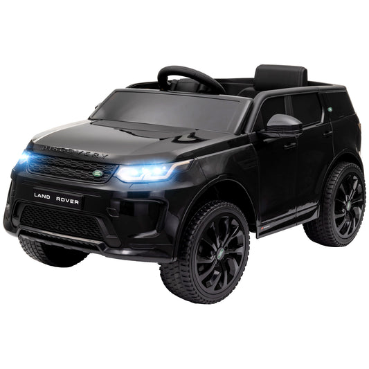 Land Rover Discovery Sport Licensed 12V Ride on Car w/ Remote, Soft Start, LED Lights, Music Horn, Black Kids Crystal