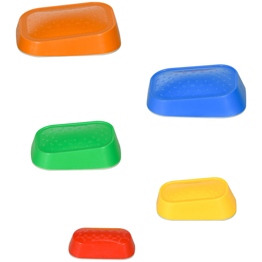 5 Piece Kids Stepping Stones for Sensory Play, Obstacle Course Equipment, Suitable for Ages 3-8, Indoor/Outdoor Kids Crystal