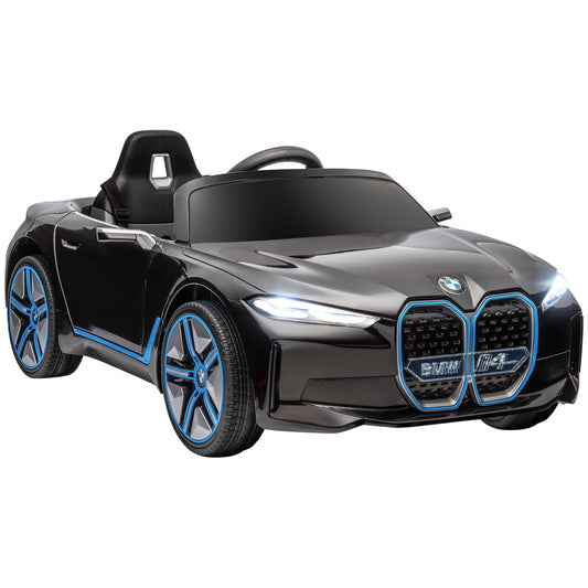 12V Kids Ride-On Car: Remote Control, 3.1MPH, Portable Battery, Black Kids Crystal
