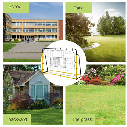| Rebound Net Soccer Goal with 5 Angle Adjustable for Soccer Baseball Basketball Training