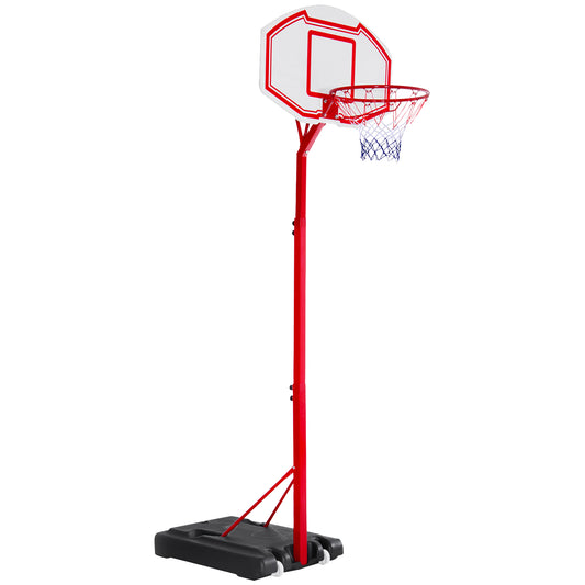 Elevate Your Game: Portable Basketball Hoop System, 6.9'-8.5' Adjustable Height for All Ages Kids Crystal