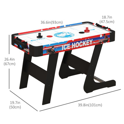 Compact Air Hockey Table 40" Arcade Style with Electronic Scoreboard 2 Pucks 2 Pushers for Game Room