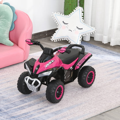 Kids Ride-On Motorcycle Toy 4 Wheels Walker No Power Foot To Floor with Music and Light