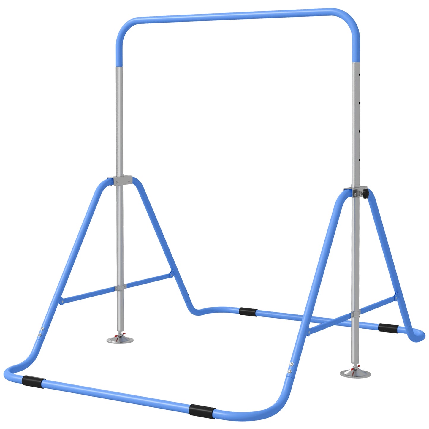 Foldable Gymnastics Bar for Kids, Expandable Gymnastics Equipment with Adjustable Height for Boys Girls, Blue Kids Crystal