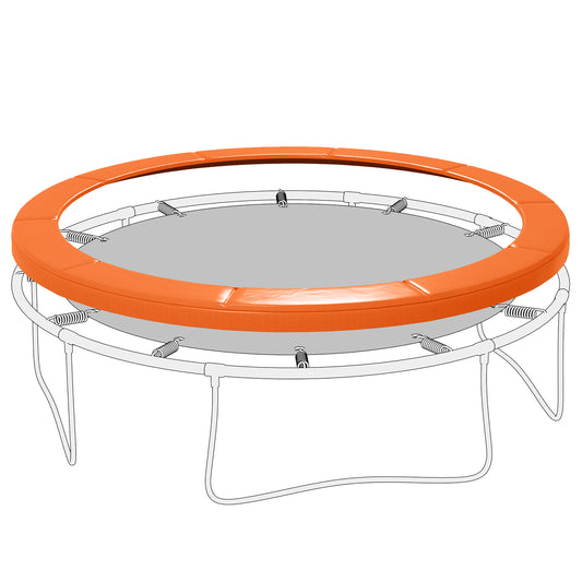 14ft Trampoline Safety Pad Replacement Bounce Mat Cover Jump Exercise Fitness Accessory Light Orange Kids Crystal
