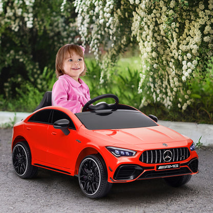Mercedes-AMG Licensed 12V Ride on Car, Kids Electric Car with Remote Control, Spring Suspension, LED Lights, Red