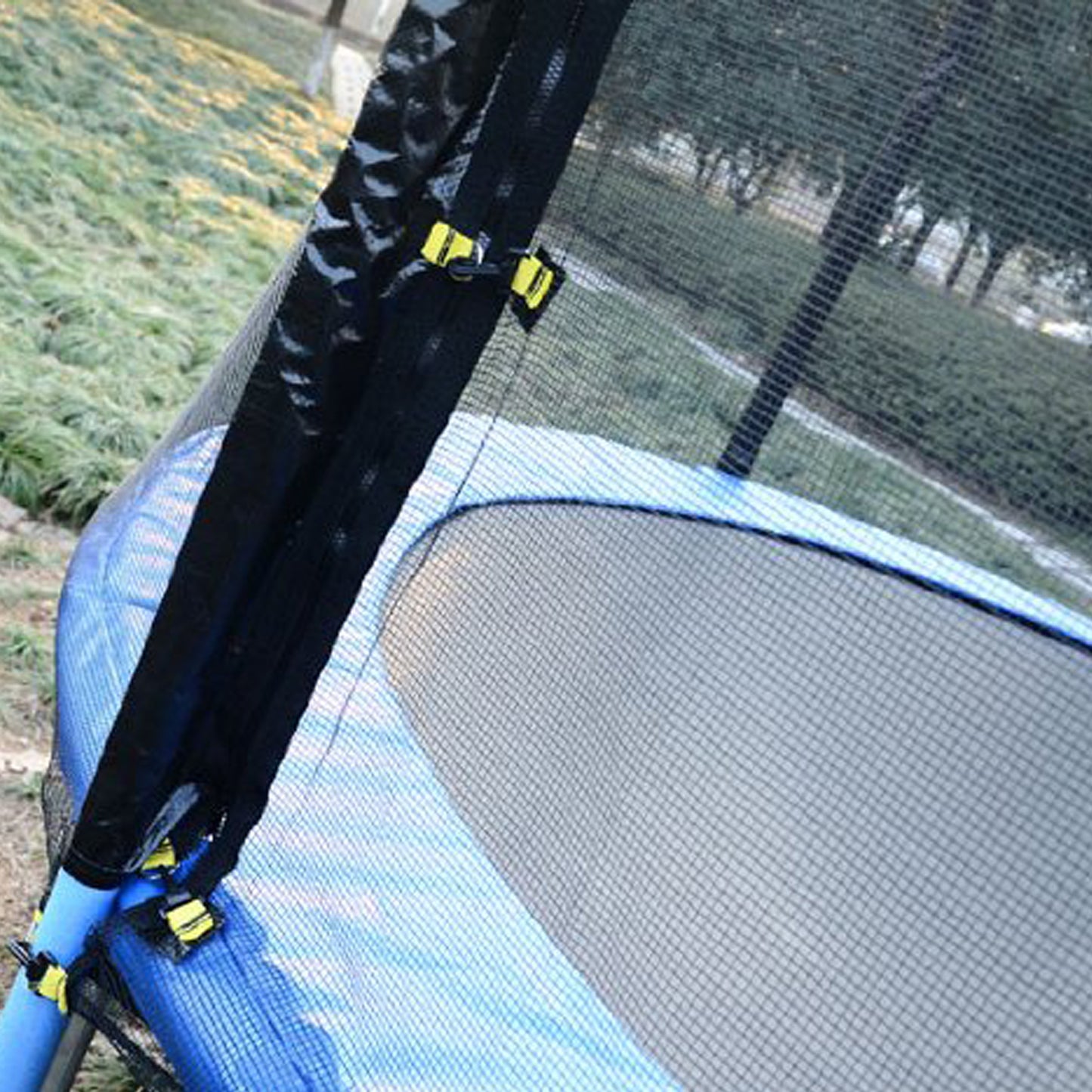 12FT Trampoline Net Enclosure Trampolining Bounce Safety Round Frence Replacement Kids Crystal
