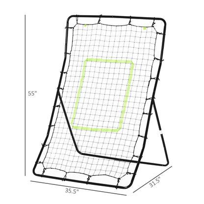 Multi-use Sports Rebounder Net Pitchback Sreen Target Throwing Pitching Fielding Catching Practice Trainer Adjustable Angle