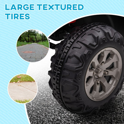 12V Ride-On Car 2-Seater Electric Bucket Shovel Remote Control Spring Suspension Horn Music Blue