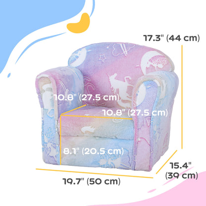 Toddler Chair with Luminous Fairy Design, Wooden Frame, for 18-36 Months, Multicolour