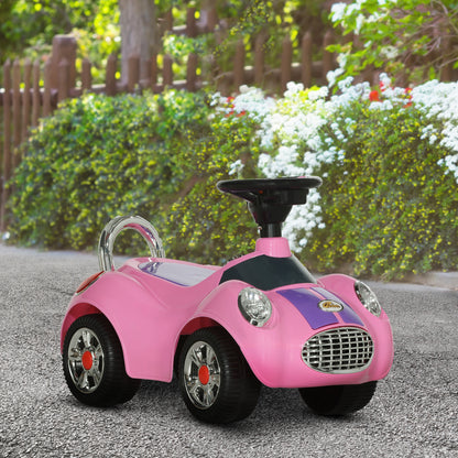 Baby Push Car for 1-3 Years with Music, Horn, Light, Pink