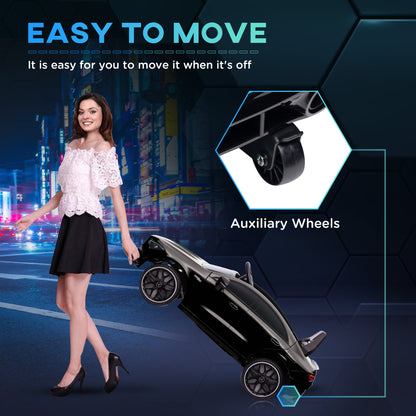 Mercedes-AMG Licensed 12V Ride on Car, Kids Electric Car with Remote Control, Spring Suspension, LED Lights, Black