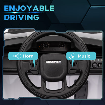 Land Rover Discovery Sport Licensed 12V Ride on Car w/ Remote, Soft Start, LED Lights, Music Horn, White