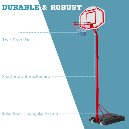 Elevate Your Game: Portable Basketball Hoop System, 6.9'-8.5' Adjustable Height for All Ages