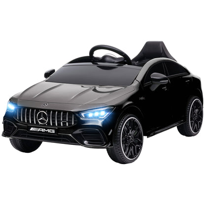 Mercedes-AMG Licensed 12V Ride on Car, Kids Electric Car with Remote Control, Spring Suspension, LED Lights, Black