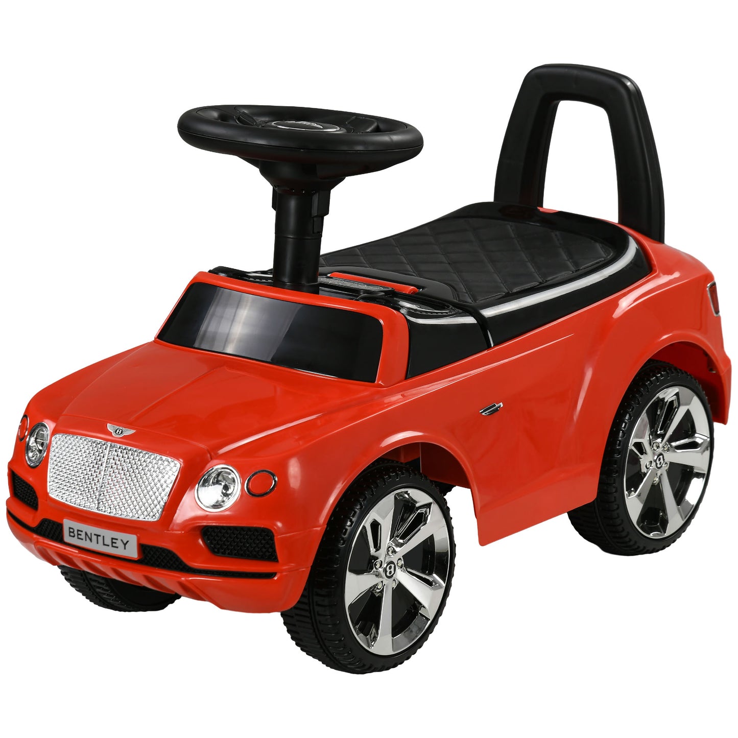 Bentley Bentayga Licensed Baby Car Foot To Floor with Horn Music, Under-Seat Storage, for 18-36 Months Red Kids Crystal