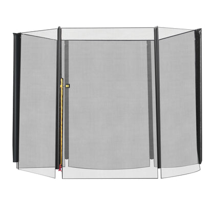 8FT Trampoline with Enclosure Net Safety Outdoor Bounce Jump 6 Poles Black