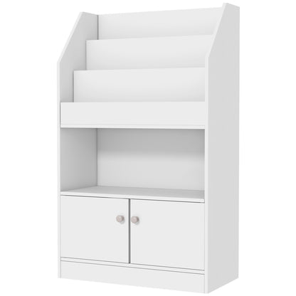 Toy Storage Organizer Shelf Kids Bookshelf for Bedroom Playroom Nursery White