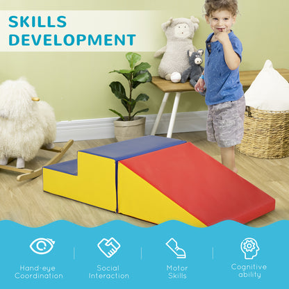 Soft Playscape: 2-Piece Foam Climb & Crawl Activity Set for Toddlers, Multicolor Learning Fun