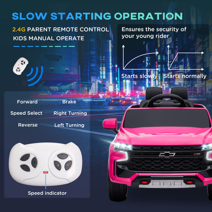 12V Ride on Car Licensed Chevrolet TAHOE Remote Control 3 Speed LED Light Horn Music Kids Electric Vehicle