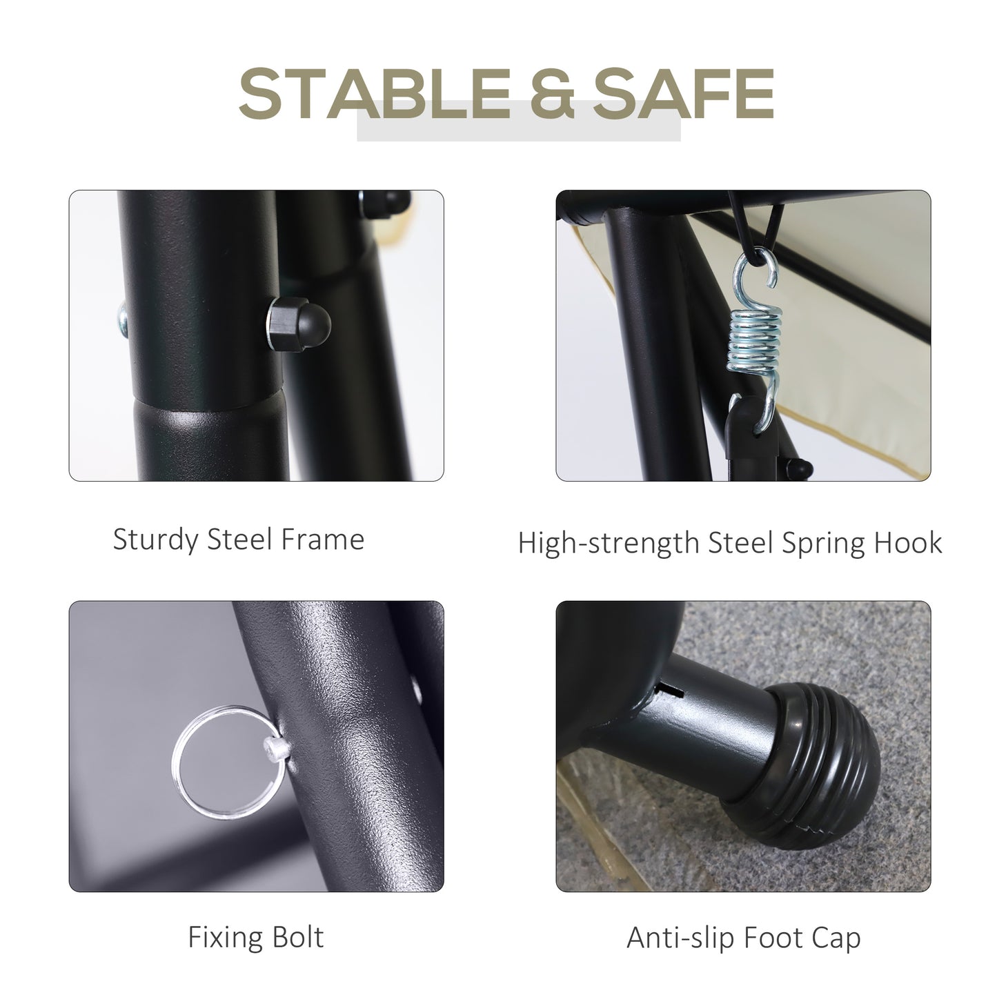 3 Seater Patio Swing Chair Convertible Cushioned Bed Outdoor Porch Backyard with Canopy and Pillow Cream White Kids Crystal