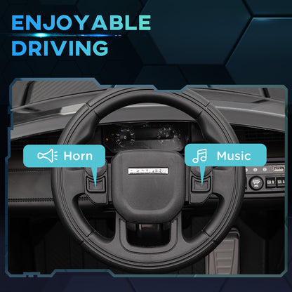 Land Rover Discovery Sport Licensed 12V Ride on Car w/ Remote, Soft Start, LED Lights, Music Horn, Black