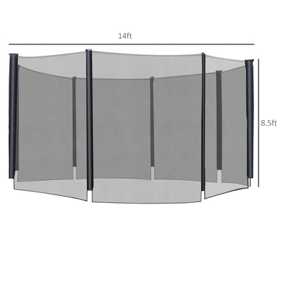 12FT Trampoline Net Enclosure Trampolining Bounce Safety Round Frence Replacement