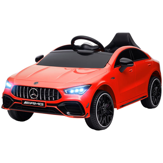 Mercedes-AMG Licensed 12V Ride on Car, Kids Electric Car with Remote Control, Spring Suspension, LED Lights, Red Kids Crystal