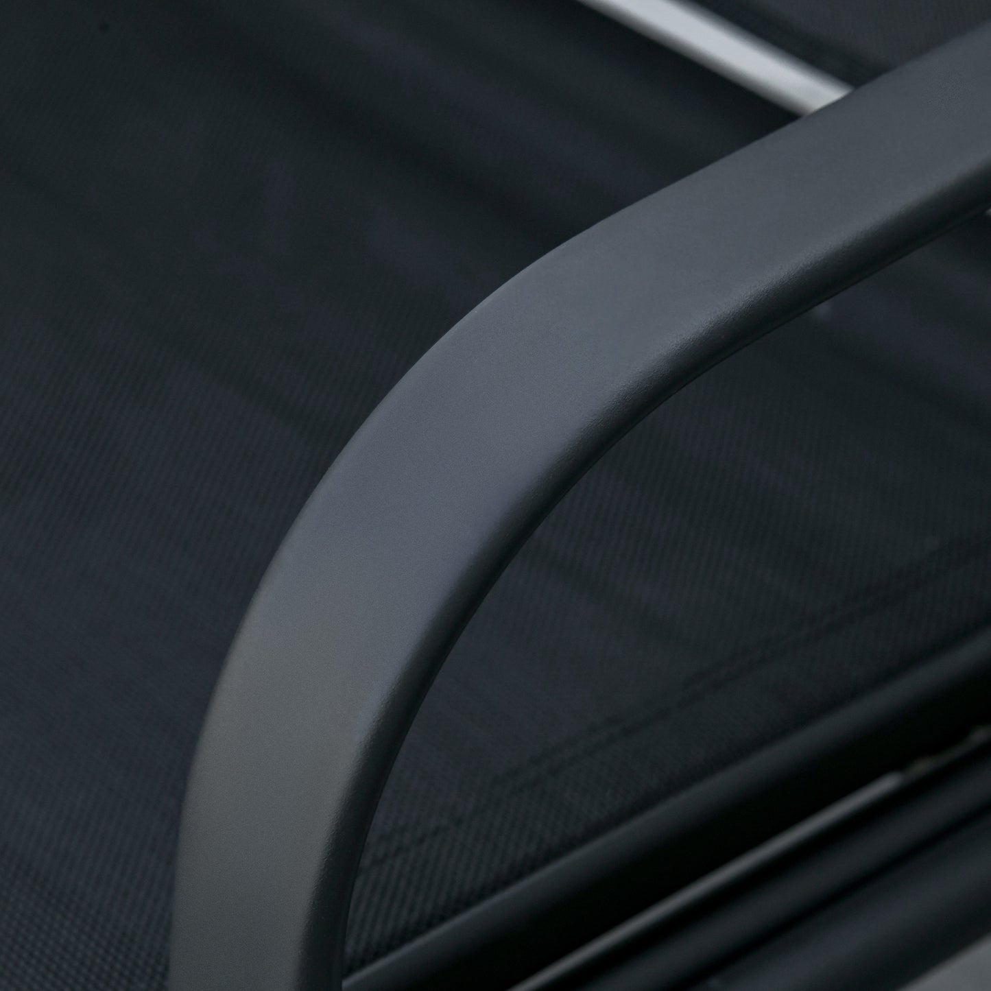 Patio Glider Bench with Table 2-Seat Outdoor Rocking Chair Swing Loveseat Breathable Sling Black Kids Crystal