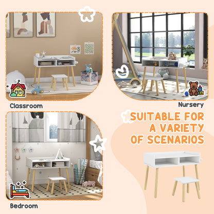 Versatile 3-in-1 Kids Activity Table & Chair Set, Perfect for Play, Drawing, Reading, Grey, Ideal for Nursery & Playroom