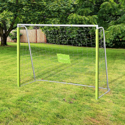 6ft x 4ft Soccer Goal Net with Metal Frame, PE Mesh, Ground Stakes, Easy Assembly, Yellow