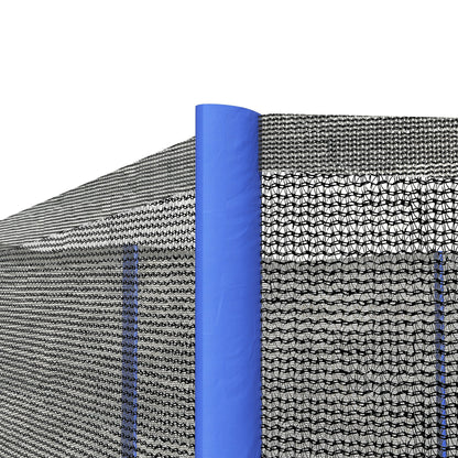 Safety Trampoline Net Enclosure 8ft Round Zippered Entrance Replacement Netting Black