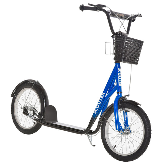 Youth Scooter Durable Kick Scooter for Kids Teens with Adjustable Handlebar Dual Brakes Basket Cupholder Mudguard Kids Crystal