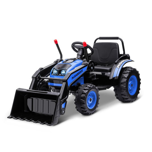 6V Kids Digger Ride On Excavator Battery Powered Tractor with Music Headlight Dual-Motor Yellow Kids Crystal