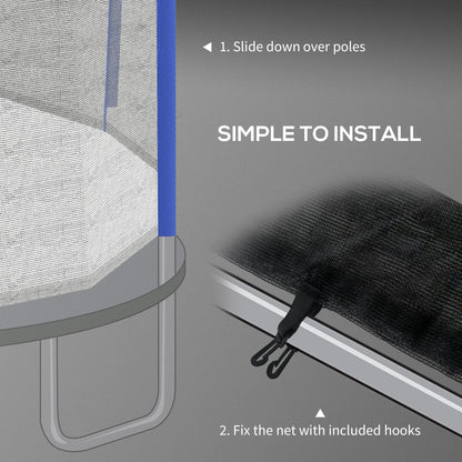 Trampoline Safety Net Enclosure for 14ft Round with 8 Straight Poles Black Poles Not Included