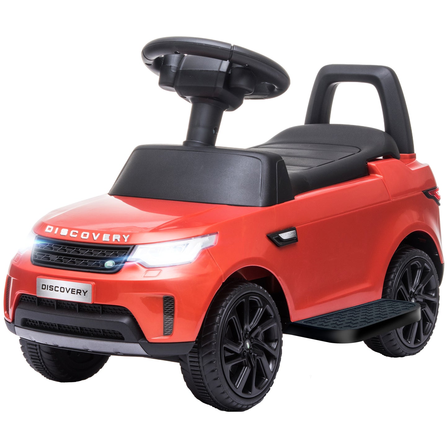 2 in 1 6V Land Rover Licensed Electric Car for Kids, Sliding Car with Music Horn Headlights, for 18-60 Months Red Kids Crystal