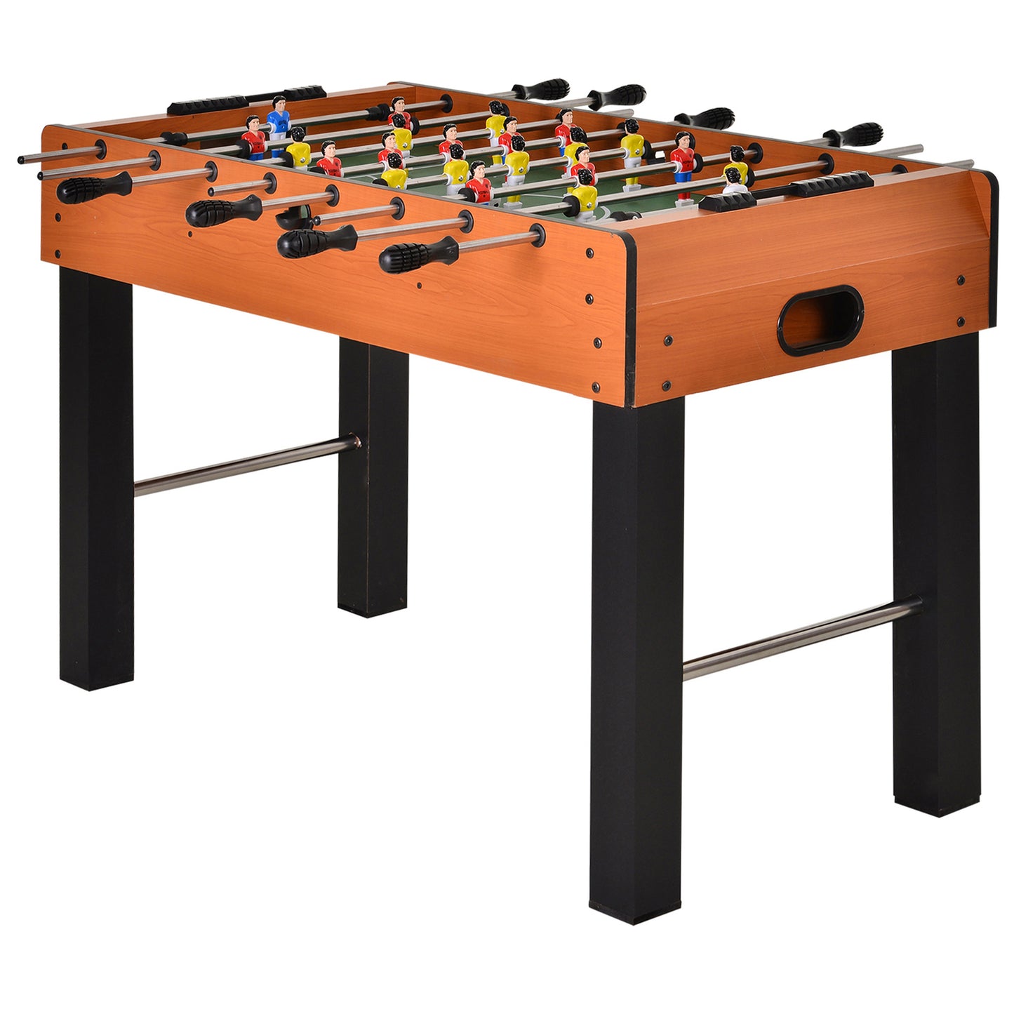 Foosball Table, 48'' Wooden Soccer Game Table, w/ 8 Rods, 2 Balls Suit for 4 Players Perfect for Arcades, Pub, Game Room Kids Crystal