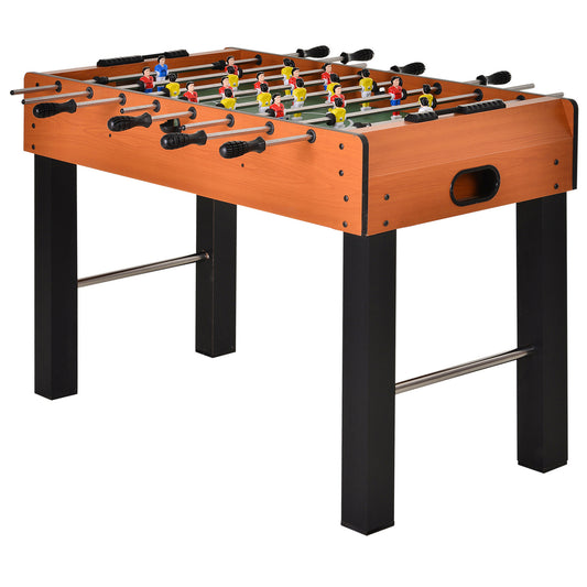 Foosball Table, 48'' Wooden Soccer Game Table, w/ 8 Rods, 2 Balls Suit for 4 Players Perfect for Arcades, Pub, Game Room Kids Crystal
