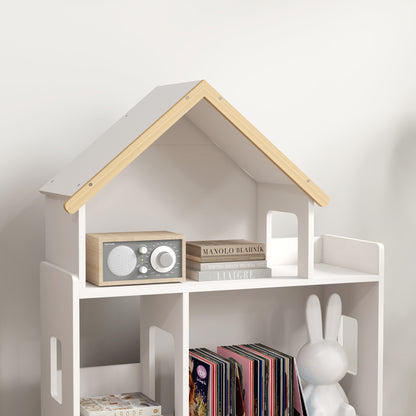 Toy Storage Organizer Cabinet 3 Tier Kids Bookshelf Playroom Room Nursery Kindergarten White