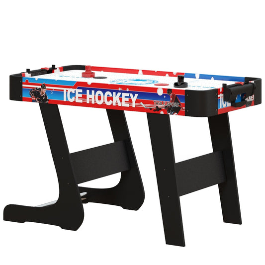 Compact Air Hockey Table 40" Arcade Style with Electronic Scoreboard 2 Pucks 2 Pushers for Game Room Kids Crystal
