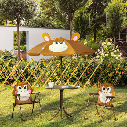 Kids Picnic Table Chair Set Outdoor Folding Garden Furniture Adjustable Height