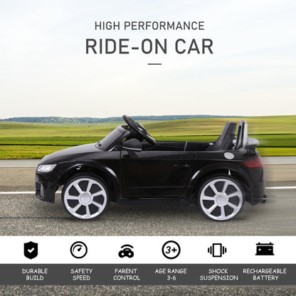 Licensed Ride-On Car: 6V Electric, Kids, Remote Control, Battery Powered, Black