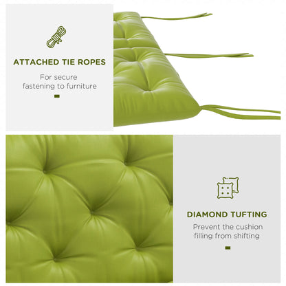 3-Seater Outdoor Bench Swing Chair Replacement Cushions for Patio Garden, Light Green
