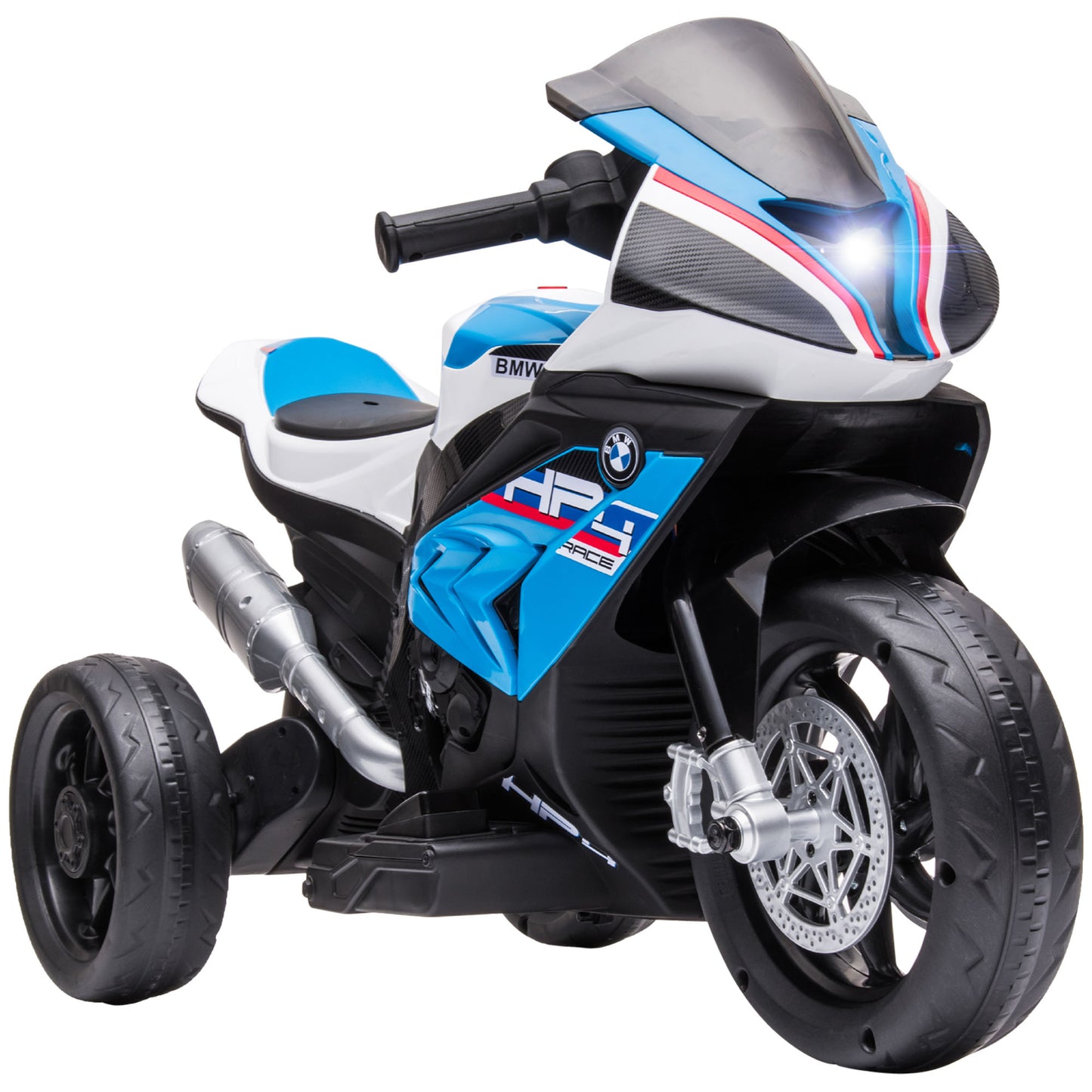 6V Kids Electric Motorcycle Ride-On Toy Battery Operated for Ages 1.5-5 Years Blue Kids Crystal